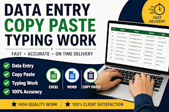 do data entry and copy paste work