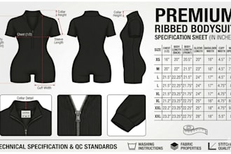 do activewear tech pack sportswear tech pack fashion designer gymwear tech pack