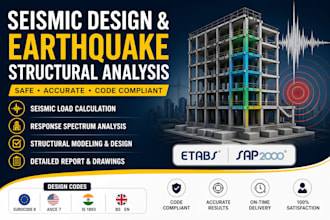 seismic design calculation and earthquake resistant structural analysis