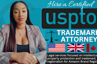 do trademark filing, search, sou, office action and patent filing