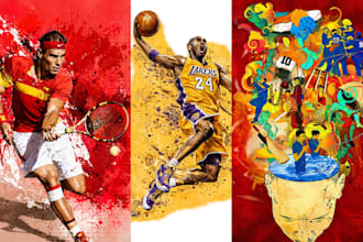 design sports poster, banner, flyer, graphics