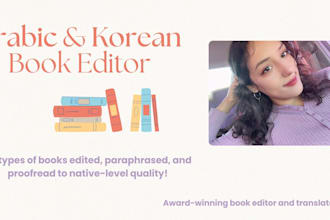 proofread and edit your arabic and korean book