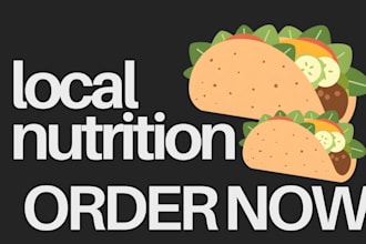do nutrition and lifestyle food content for local dishes