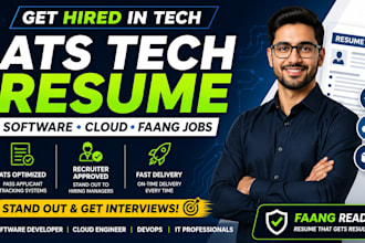 build resume, CV for IT, healthcare, nursing, tech sales, project management
