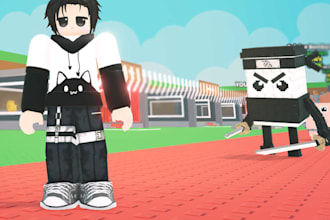 create a roblox game like steal a brainrot with custom characters