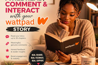 read, comment and interact with your story on wattpad