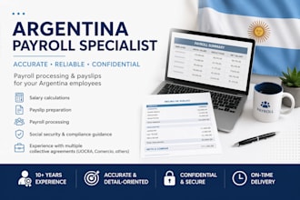 handle payroll processing for argentina employees