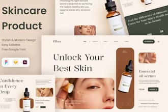 design editable medspa skincare cosmetic service product catalog and lookbook