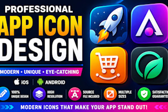 design modern app icon mobile app icon ios android app icon design