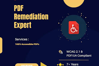 professional PDF remediation wcag pdfua accessibility expert