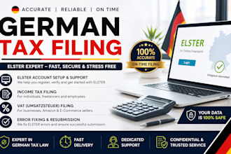 handle german elster tax filing for individuals and businesses