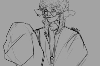 do sketches of your character