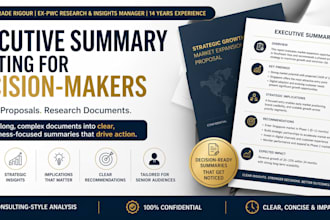 write business reports and executive summary writing