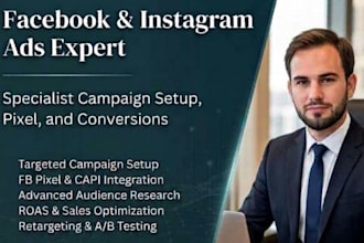 setup and optimize facebook instagram ads campaign for sales