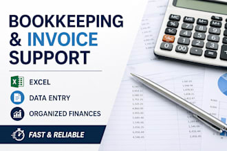 do bookkeeping, invoice management and excel data entry