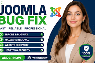fix joomla website errors bugs malware recovery updates fast expert developer