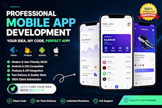 develop a professional mobile app for android and ios