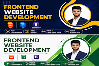 develop a responsive website for you as frontend web coder html css boots
