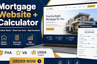 create mortgage calculator with website for mortgage leads