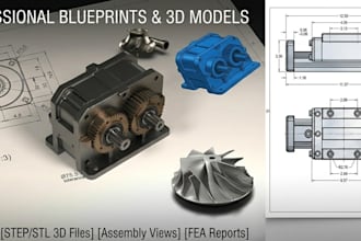 3d modeling and 2d drawing in solidworks, auto cad , fusion 360, creo, inventor