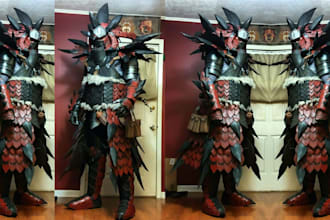 custom wearable 3d cosplay creation anime knight armor fantasy costumes 3d print
