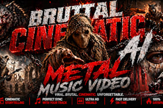 create viral brutal cinematic ai metal music video that grows your track