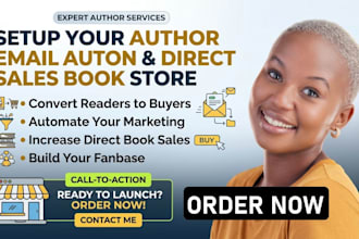 setup shopify direct books sales for authors and mailchimp email automation