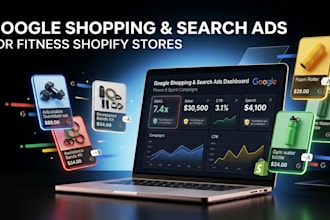 setup, manage google shopping ads for fitness shopify store