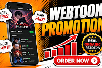boost your webtoon, webcomic, tapas, manga to real organic readers fast