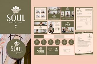 design a modern logo with branding kit and brand identity