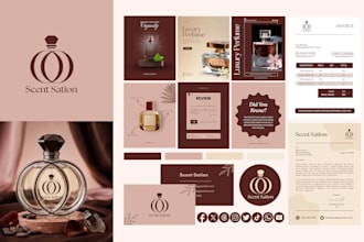 design a modern logo with branding kit and brand identity
