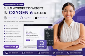 build wordpress website in oxygen 6 builder business website oxygen portfolio