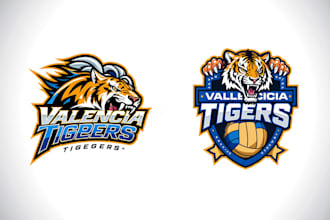 design a stunning tiger logo for your brand or sports team