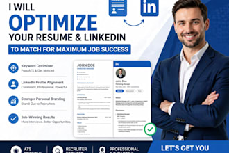 optimize your resume and linkedin to match for maximum job success
