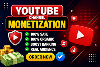 do complete you tube channel monetization promotion