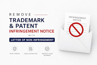 remove trademark and patent infringement notice with letter of non infringement
