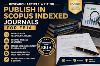 write research article publish on scopus q1 journals for eb1