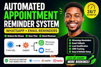 set up automated whatsapp and email appointment reminders for your business