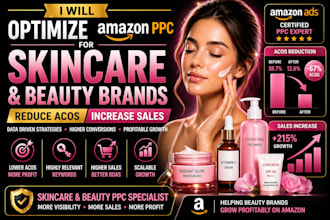 optimize amazon PPC ads for skincare and beauty to reduce acos sales