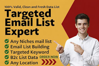 do niche targeted verified email list, b2b lead generation, leads scraping