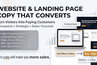 write persuasive website copy and landing page copy that converts
