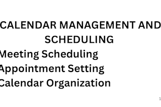 manage your calendar and schedule meetings
