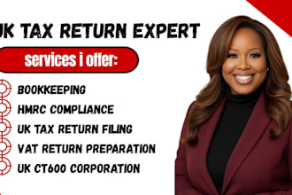 file UK tax return, hmrc filling, ct600 corporation tax, vat return, bookkeeping