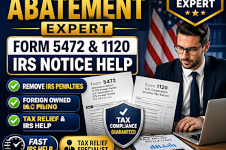 file form 5472 and 1120 for single member llc, irs penalty abatement