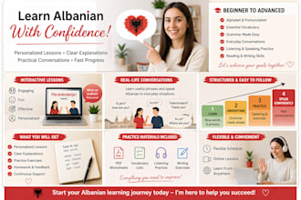 teach you albanian language online from beginner to advanced