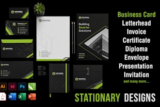 design full branding package with stationery, shields  medals