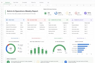 be your virtual assistant for weekly reporting and admin followup