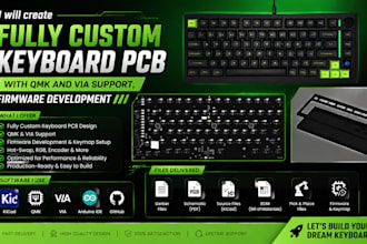 create fully custom keyboard pcb with qmk and via support, firmware development