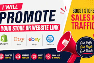 promote shoutout shopify etsy ebay website link to boost store sales traffic