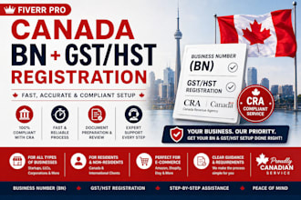 register your canada business number bn and gst hst and assist with cra